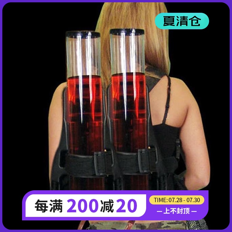 Backpack wine cannon Drink beer machine Tie pot machine Double tube wine dispenser Wine rack Outdoor bar special supplies