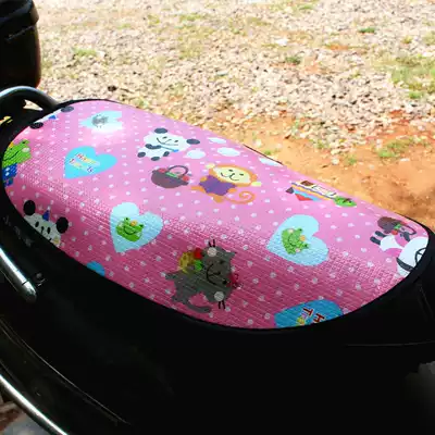 Electric car motorcycle seat cushion seat cover Saddle cushion increase thick summer sunscreen waterproof cartoon cute universal section