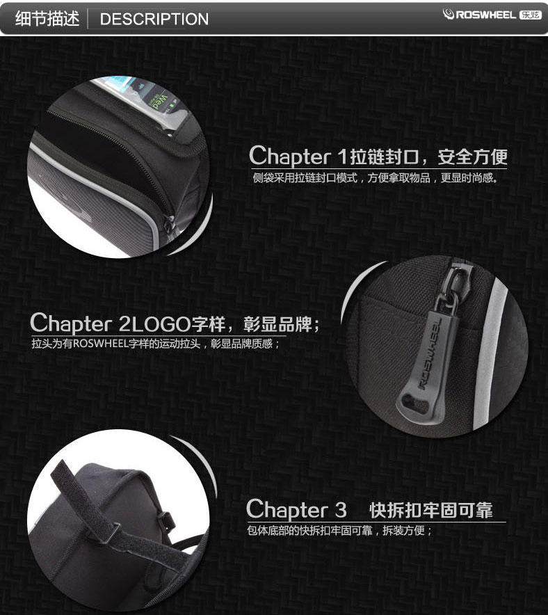 Sacoche pour vélo mixte ROSWHEEL - Ref 2216286 Image 25