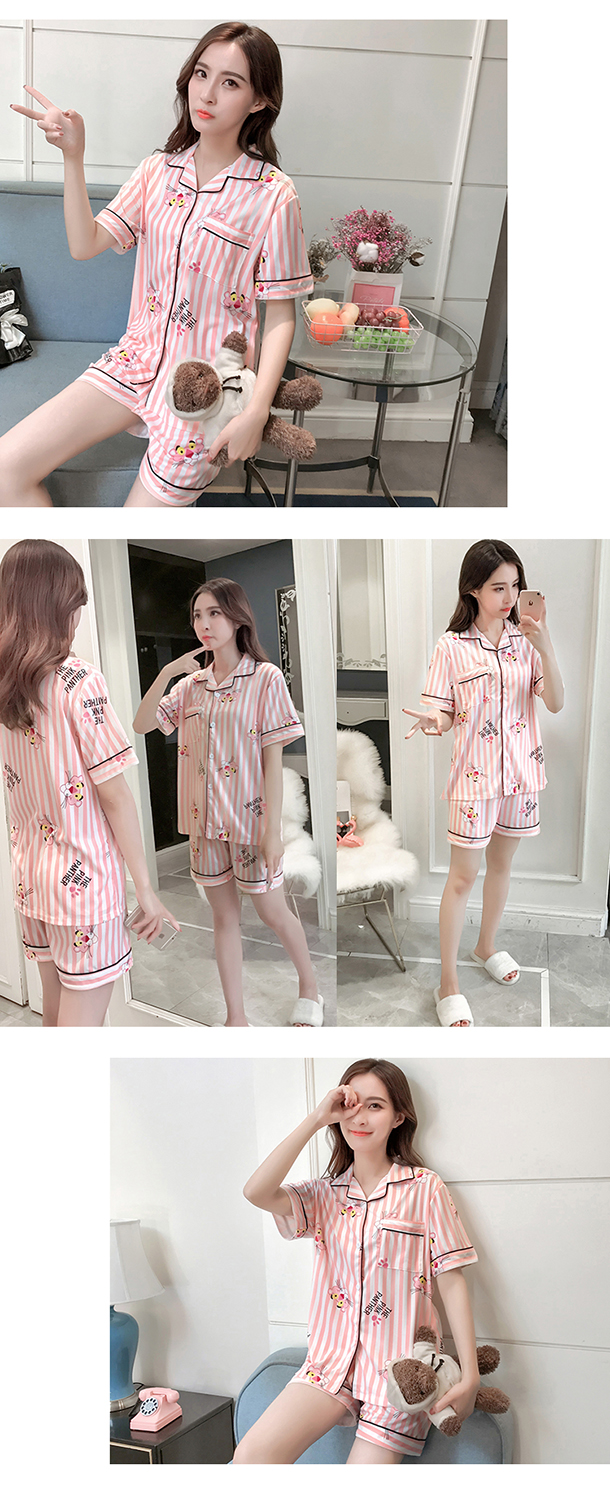 Mùa hè đồ ngủ của phụ nữ cotton ngắn tay cardigan phần mỏng Hàn Quốc phiên bản của ngọt ngào và đáng yêu ladies cotton mùa hè phục vụ nhà phù hợp với đồ pijama nữ