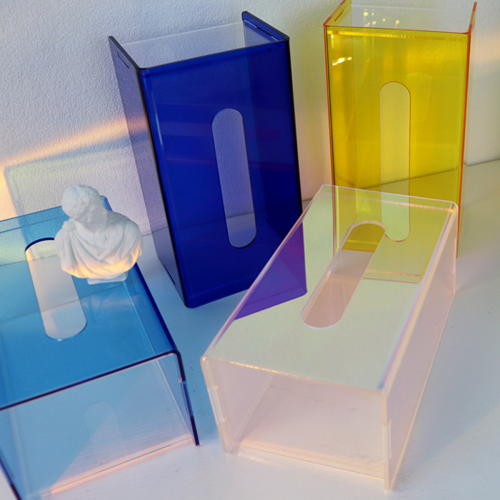 Acrylic tissue box creative transparent household drawing room drawing box frame simple luxury tea few napkin collection box