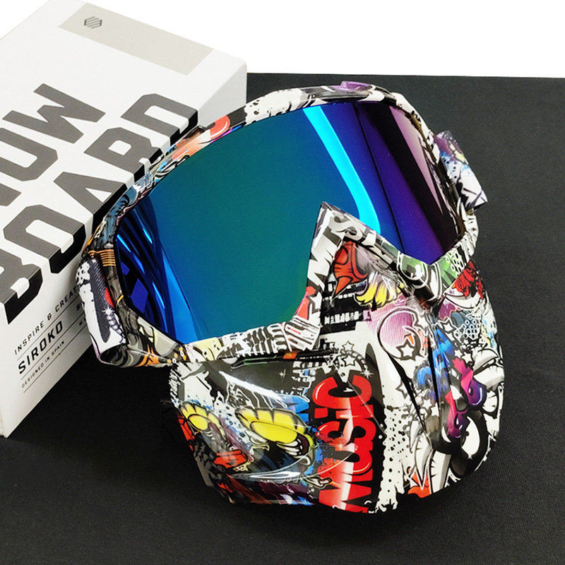 New male and female motorcycle wind mirror mask Harley retro wind lens armor cross-country goggle windproof riding 