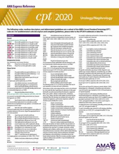 【英文预售】医学类 外图原版 进口英文 CPT 2020 Express Reference Coding Card: Urology/Nephrology