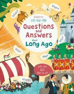 现货【Usborne 出品】 Lift-The-Flap Questions And Answers: About Long Ago关于很久以前问与答 儿童英语翻翻书 幼儿启蒙