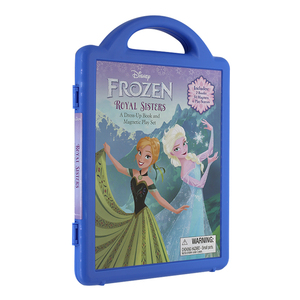 【外图原版】进口英文 Frozen Book and Magnetic Play Set 冰雪奇缘活动磁铁书（含2磁铁人物+6个场景图） 3-6岁