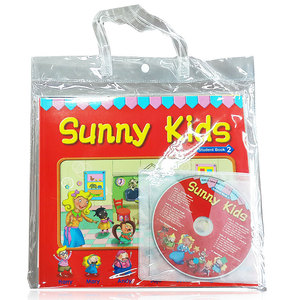 可点读的英文英语教育书 儿童绘本 启蒙绘本 Sunny Kids 2 阳光儿童美语教材2 拇指王 儿童英文教育书+练习+字卡+活动配件 带CD