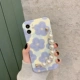Apple 11pro Blue Pattern Multi -Blue Flower+Жемчужная цепь