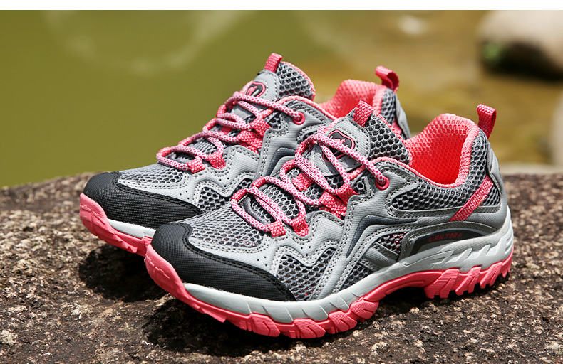 Giày leo núi Cantorp lạc đà nữ đích thực mùa hè mùa thu thoáng khí sneakers ngoài trời giày đi bộ thoáng khí nhẹ - Khởi động ngoài trời giày chống trơn trượt
