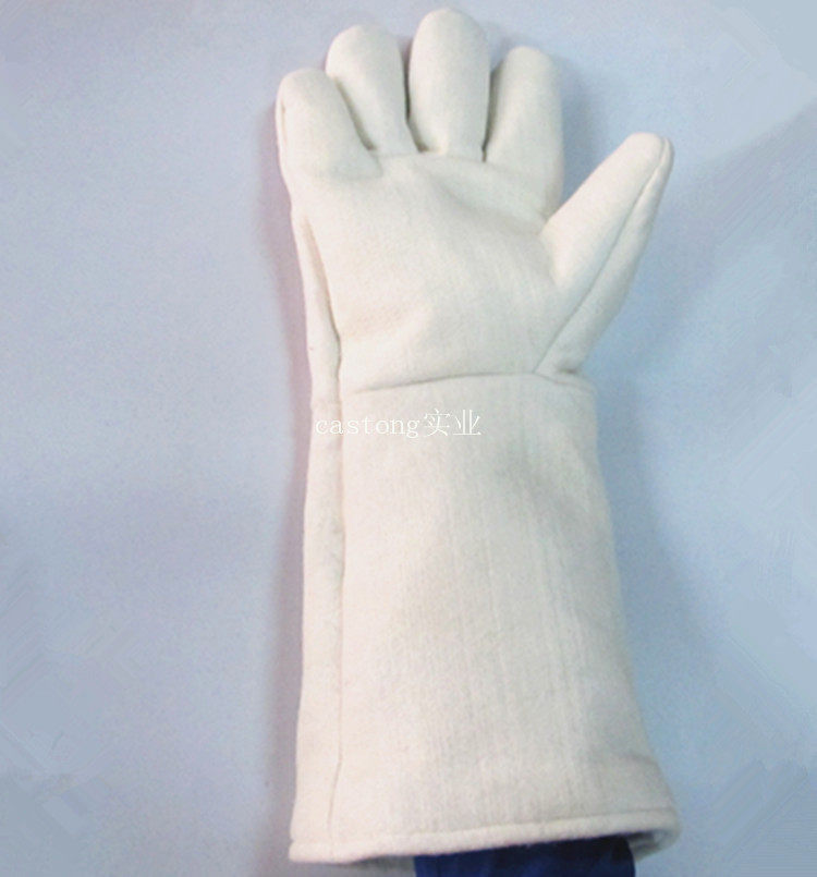 Kaston high temperature resistant 300 degrees lengthened and thickened wear-resistant anti-scalding industrial heat insulation labor protection gloves