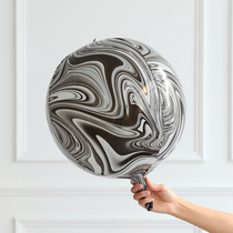 22 inch 4D aluminum film balloon gold silk agate color animal pattern round ball mall opening store decoration birthday decoration