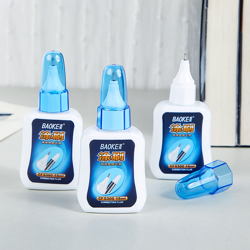 6 Bake correction liquid coating modified liquid quick dry type Non-toxic elementary school children with white racectic heartless correction fluid without injury underprint Handwriting Devine debater eliminates handwriting multifunction large capacity