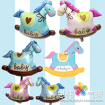 New hot-selling large trojan aluminum foil balloon childrens party decoration pink blue aluminum film balloon