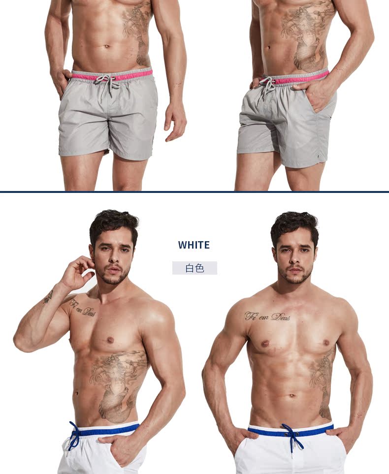Desmiit trên quần đi biển quần lửng nam mỏng đi biển quần short kỳ nghỉ ba điểm quần khô nhanh giản dị 	quần áo đôi đi biển hà nội