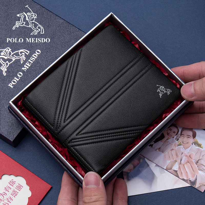 British Ralph Lauren polo brand men's wallet leather short counter wallet 2021 new luxury brand wallet