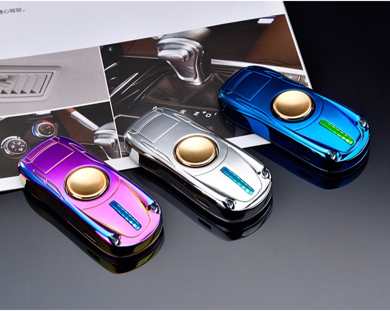 Đầu ngón tay cái bật lửa sạc cá tính nam đầy màu sắc đèn gió sáng tạo lửa USB thuốc lá bật lửa các loại bật lửa