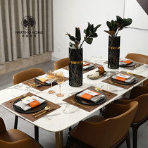 Odorless leather placemats waterproof and oil-proof bowl mats insulation mats dining table mats simple modern anti-scald plate mats Nordic