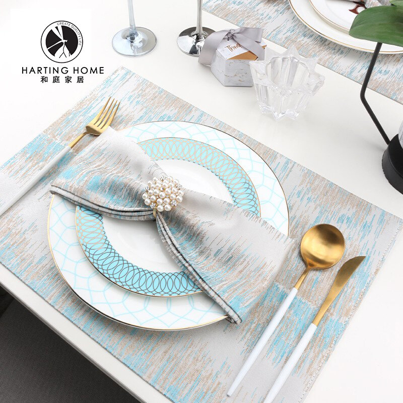 Chinese style table cushion dining mat insulation Japanese style home dining table mat Western dining mat European-style upscale luxury table Dining Mat Suit