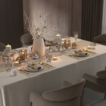 High-end placemat fabric waterproof light luxury now simple French style high-looking Western plate placemat customized logo