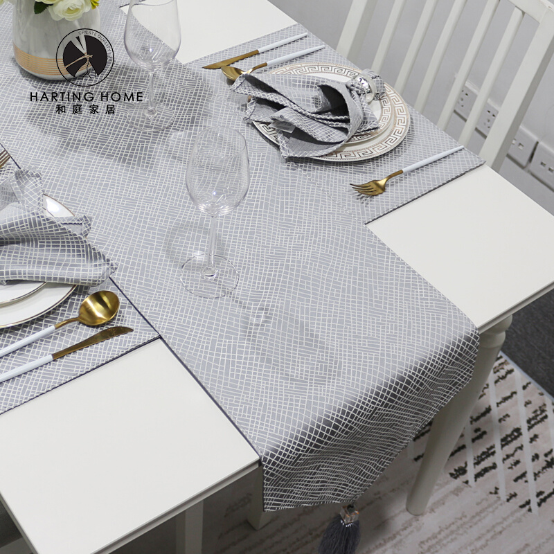 Table flag modern minimalist frescoed luxury guesthouse bed Banner Bed Tail Towels Home Dining Table Strips Middle Strip Tablecloth