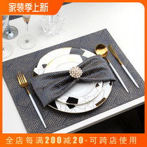 Cloth Art Western Dining Mat Light Extravagant Heat Insulation Mat Anti Burn and thick-ins style upscale Little luxurious Nordic minimalist dining table cushion