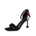 Giày nữ mùa hè 2018 mới màu đỏ chic chic hở ngón sandal màu một từ khóa tốt với giày cao gót nhỏ tươi mới dép adidas Sandal