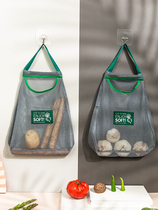 Hanging garlic hanging bag Mesh bag Kitchen ginger onion fruit and vegetable garlic storage bag Multi-function hollow tote bag