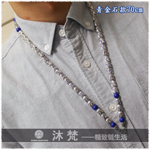 Overbearing Thai buddha chain sub S925 mens pure silver bifacial Buddha head coarse necklace mens taune-silver retro hanging chain