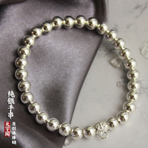 Thai Buddha chain bracelet 925 sterling silver bracelet male lady does not allergy do not fade can be customized two hanging three hanging