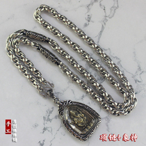 Thai Bullys Two-Hung Titanium Steel Elephant God Guanyin Guan Zhan Zhan Zhan Zhans same Buddha Brands Necklace men