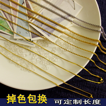 Thai Buddha chain 18K gold necklace male and female long sweater jade pendant hanging chain three pairs do not fade