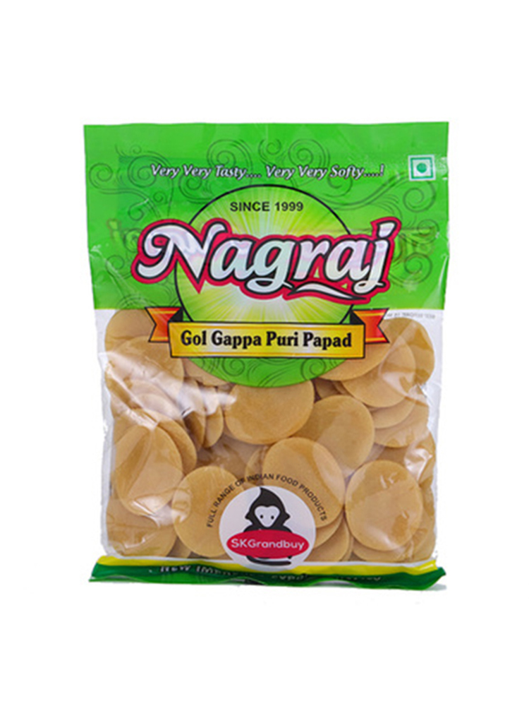 Indian Nagraj Fried Potato Ball Snack Gol Gappa Puri Papad Net Red Masala Crunchy Ball Cake