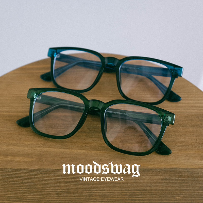 Ink patron Zhilong GD same kind of black coarse large box glasses male ink green big face to lean and widen eyes frame female