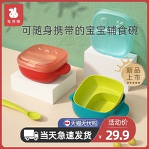 Baby food bowl Baby food tool Childrens bowl Fall-proof and anti-scalding bowl Grid plate Special bowl tableware set