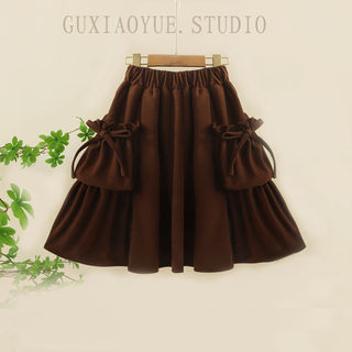 女童半身裙2025秋冬新款灯芯绒加厚时尚童裙韩系洋气中大童裙子