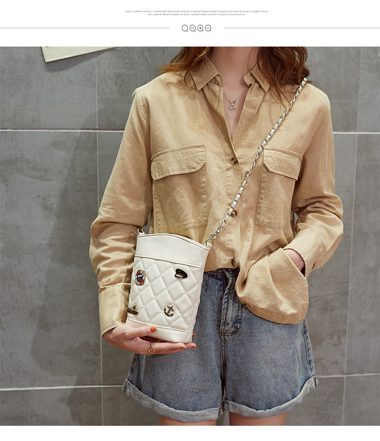 Túi đựng điện thoại di động nữ 2019 hè mới phiên bản Hàn Quốc của túi Messenger hoang dã Túi xách điện thoại di động chuỗi túi mini - Túi điện thoại túi da nữ