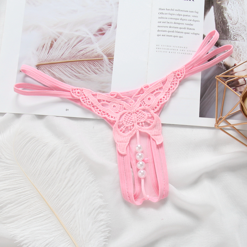 Thong nữ vui vẻ rỗng nóng đồ lót đính cườm quan điểm nữ rò rỉ eo thấp cô gái lưới lưới sịp nam cao cấp