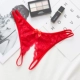 Sexy mở tập tin phụ nữ eo thấp trong suốt đồ lót thêu hoa phối cảnh cô gái rỗng lông nóng