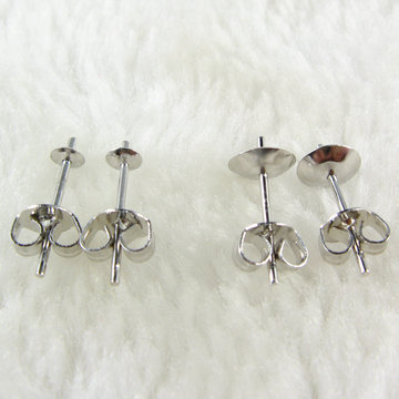 925 silver ear needle silver ear nail small needle disc large needle disc all with pearl earrings entrust DIY ornament accessories