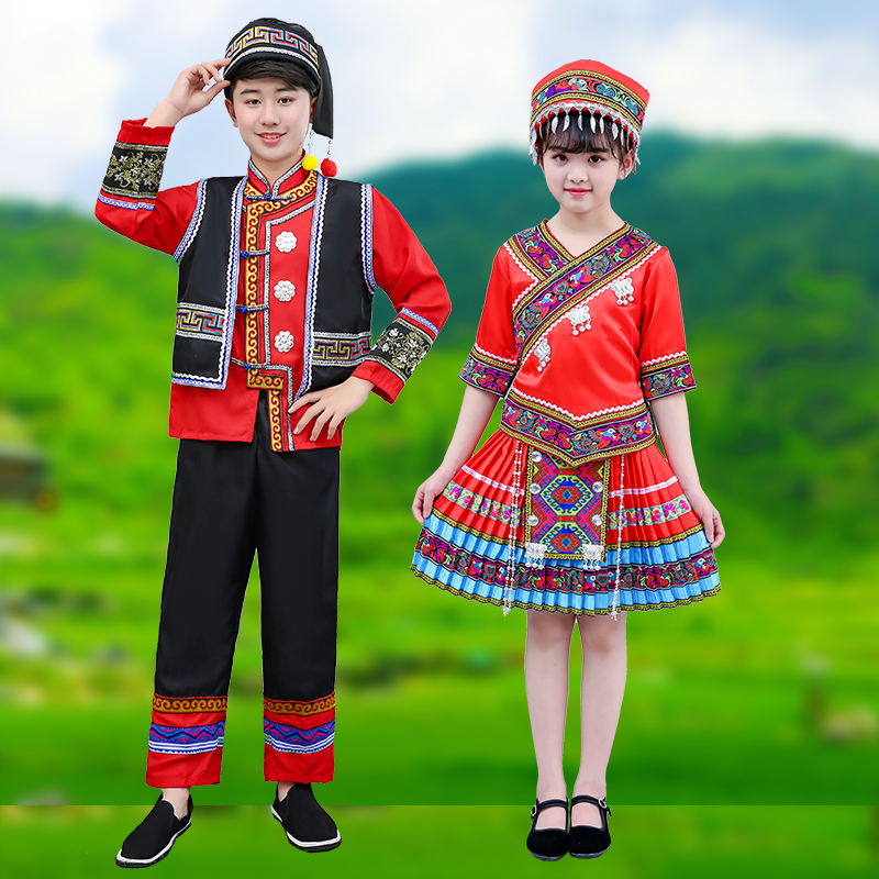 Children's ethnic Achang ethnic costumes dance suit Turkish performance clothing kindergarten choral Mamba stage performance-Taobao