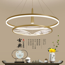 New Chinese chandelier living room lamp modern simple Chinese style creative personality round atmospheric bedroom restaurant lamp