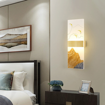 New Chinese light luxury wall lamp living room aisle porch bedroom Bedside tea room Chinese all copper background wall lighting