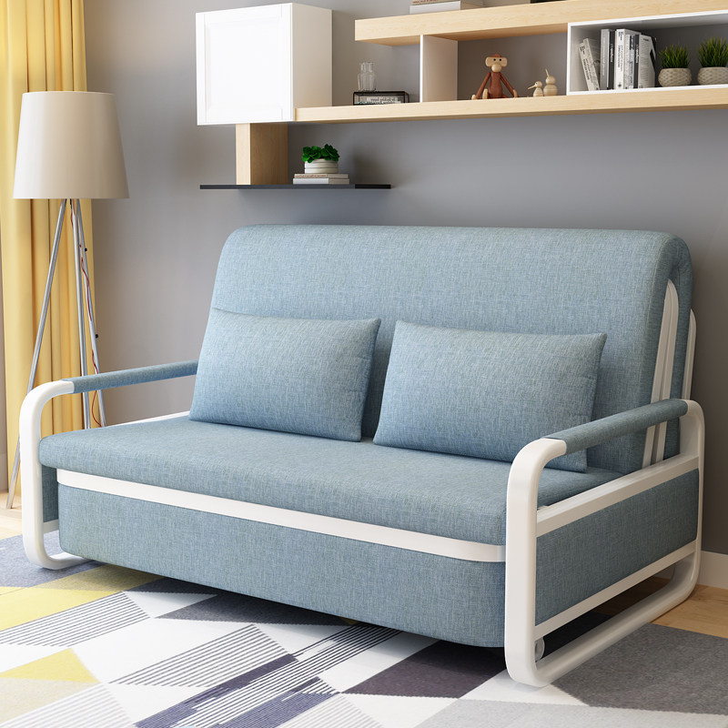 Sofa bed folding dual-use double living room multi-functional small apartment sitting and lying 1 5 push-pull can be used as a bed cheap 1 2 meters