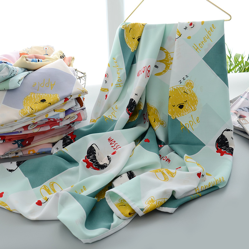 Baby cotton silk summer cool by summer without clamping cotton nursery school afternoon nap thin by children double artificial cotton air conditioning Gay blanket