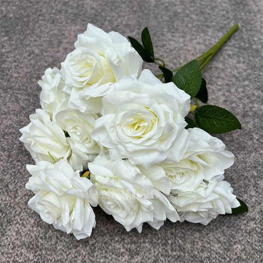 玫瑰花束仿真花艺婚礼堂装饰绢花绣球宴牡丹会厅布置路引瀑布插花