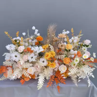New wedding large-size flower simulation silk wedding flower wedding floral finished decoration Yugali flower row Tade Road introduction