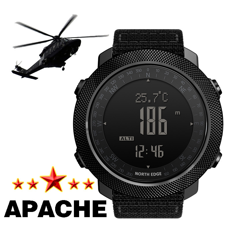 Genuine North Edge Outdoor Multi-Functional Men's Sports Digital Watch with Compass, Altimeter, Waterproof and Smart Features