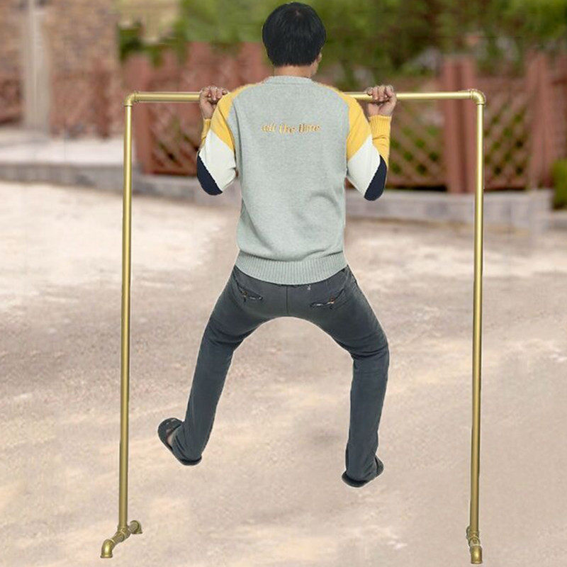 Clothes rack floor-to-ceiling bedroom household simple single-pole bay window balcony folding steel pipe telescopic drying and drying hanging clothes rack