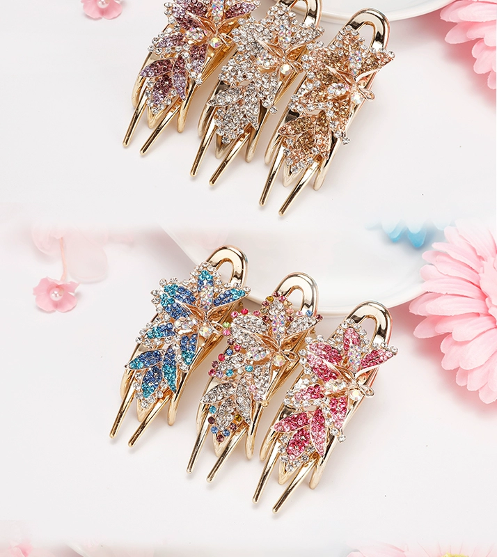 Hàn Quốc rhinestone lấy clip mỏ vịt clip vừa mẹ kẹp tóc bắt cá miệng clip kẹp tóc kẹp tóc kẹp kim cương - Phụ kiện tóc