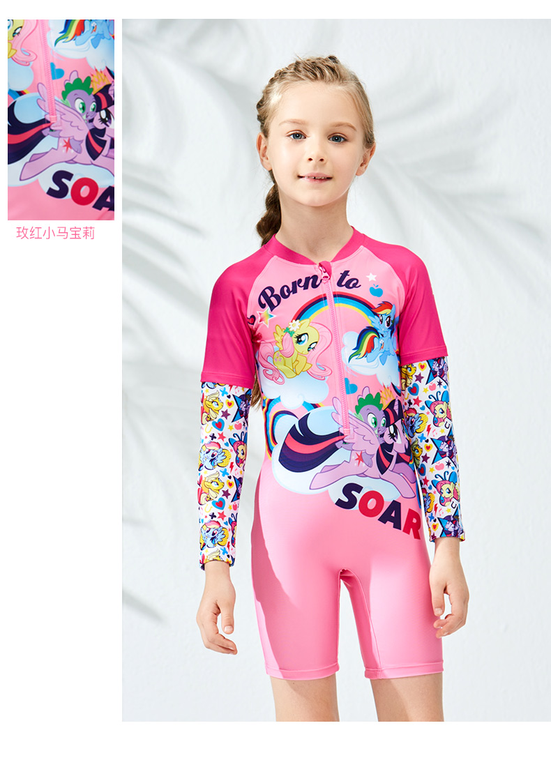 Zoke girl Xiêm dài tay áo chống nắng áo tắm trẻ em Xiaoma Baoli bãi biển suối nước nóng trai lớn công chúa dễ thương - Bộ đồ bơi của Kid đồ bơi cho bé gái 11 tuổi