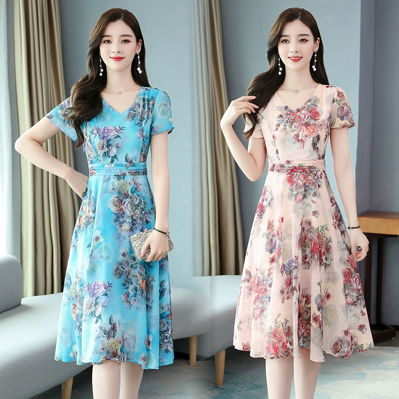 Lady safflower dress Quần áo phụ nữ 2020 mới voan nước ngoài khí mùa hè - Váy dài